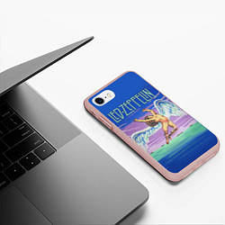 Чехол iPhone 7/8 матовый Led Zeppelin: Angel, цвет: 3D-светло-розовый — фото 2