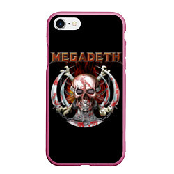 Чехол iPhone 7/8 матовый Megadeth: Skull in chains