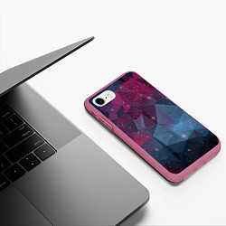 Чехол iPhone 7/8 матовый PolyStar, цвет: 3D-малиновый — фото 2