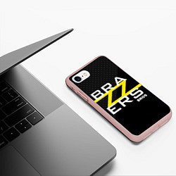 Чехол iPhone 7/8 матовый Brazzers Bros, цвет: 3D-светло-розовый — фото 2