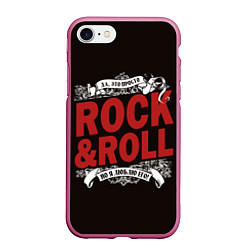 Чехол iPhone 7/8 матовый Rock & Roll, цвет: 3D-малиновый