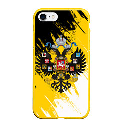Чехол iPhone 7/8 матовый Имперский флаг и герб, цвет: 3D-желтый