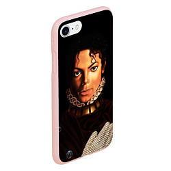 Чехол iPhone 7/8 матовый Король Майкл Джексон, цвет: 3D-светло-розовый — фото 2