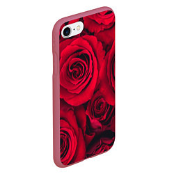 Чехол iPhone 7/8 матовый Паттерн из роз, цвет: 3D-малиновый — фото 2