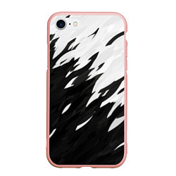 Чехол iPhone 7/8 матовый Black & white, цвет: 3D-светло-розовый