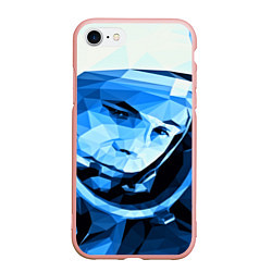 Чехол iPhone 7/8 матовый Gagarin Art, цвет: 3D-светло-розовый