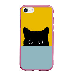 Чехол iPhone 7/8 матовый Черная кошка