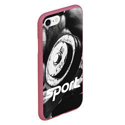 Чехол iPhone 7/8 матовый Iron Sport, цвет: 3D-малиновый — фото 2