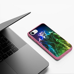 Чехол iPhone 7/8 матовый TES 6, цвет: 3D-малиновый — фото 2