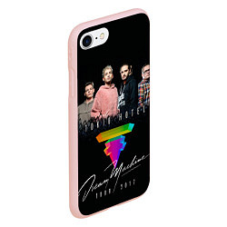 Чехол iPhone 7/8 матовый Tokio Hotel: Dream Band, цвет: 3D-светло-розовый — фото 2