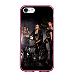 Чехол iPhone 7/8 матовый Power Plant Motorcycles, цвет: 3D-малиновый