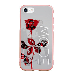 Чехол iPhone 7/8 матовый Depeche Mode: Red Rose, цвет: 3D-светло-розовый