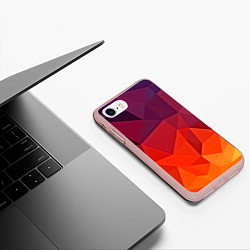 Чехол iPhone 7/8 матовый Geometric, цвет: 3D-светло-розовый — фото 2