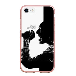 Чехол iPhone 7/8 матовый Bennington Rock, цвет: 3D-светло-розовый