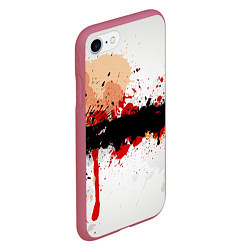Чехол iPhone 7/8 матовый Кровавый рассвет, цвет: 3D-малиновый — фото 2