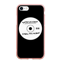 Чехол iPhone 7/8 матовый SOAD: Steal this album, цвет: 3D-светло-розовый