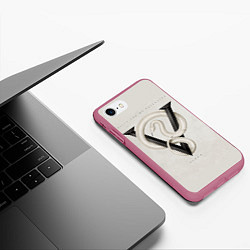 Чехол iPhone 7/8 матовый BFMV: Venom, цвет: 3D-малиновый — фото 2