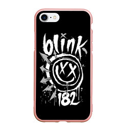 Чехол iPhone 7/8 матовый Blink-182, цвет: 3D-светло-розовый