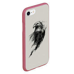 Чехол iPhone 7/8 матовый Дикий орел, цвет: 3D-малиновый — фото 2