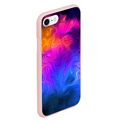 Чехол iPhone 7/8 матовый Узор цвета, цвет: 3D-светло-розовый — фото 2