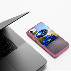 Чехол iPhone 7/8 матовый Road, цвет: 3D-малиновый — фото 2