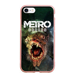 Чехол iPhone 7/8 матовый Metro Exodus, цвет: 3D-светло-розовый