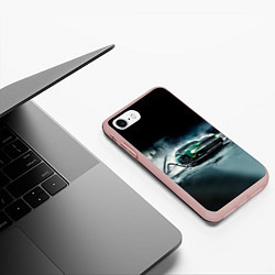Чехол iPhone 7/8 матовый Призрачный Ford Mustang, цвет: 3D-светло-розовый — фото 2