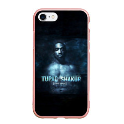 Чехол iPhone 7/8 матовый Tupac Shakur 1971-1996, цвет: 3D-светло-розовый