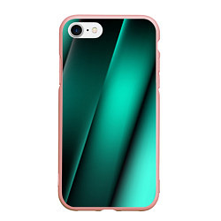 Чехол iPhone 7/8 матовый Emerald lines, цвет: 3D-светло-розовый