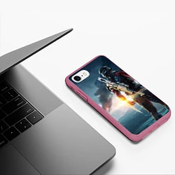 Чехол iPhone 7/8 матовый Mass Effect: Andromeda, цвет: 3D-малиновый — фото 2