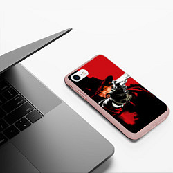 Чехол iPhone 7/8 матовый Red Dead Redemption, цвет: 3D-светло-розовый — фото 2