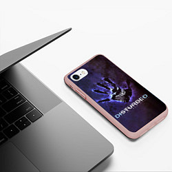 Чехол iPhone 7/8 матовый Disturbed: Live at red rocks, цвет: 3D-светло-розовый — фото 2