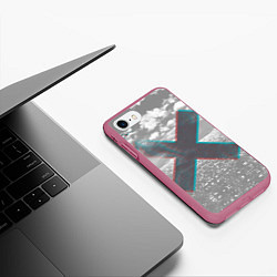 Чехол iPhone 7/8 матовый The XX: Sea waves, цвет: 3D-малиновый — фото 2