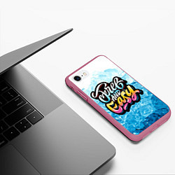 Чехол iPhone 7/8 матовый Free and Easy, цвет: 3D-малиновый — фото 2