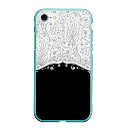Чехол iPhone 7/8 матовый Флористика, цвет: 3D-мятный