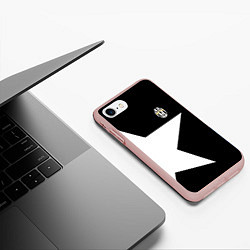 Чехол iPhone 7/8 матовый FC Juventus: Star, цвет: 3D-светло-розовый — фото 2