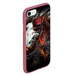 Чехол iPhone 7/8 матовый Darksiders: Rider, цвет: 3D-малиновый — фото 2