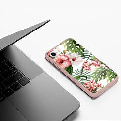 Чехол iPhone 7/8 матовый Таинственный остров, цвет: 3D-светло-розовый — фото 2