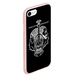 Чехол iPhone 7/8 матовый Ведьмак, цвет: 3D-светло-розовый — фото 2