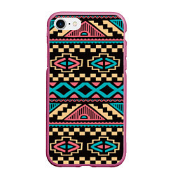 Чехол iPhone 7/8 матовый Ethnic of Egypt, цвет: 3D-малиновый