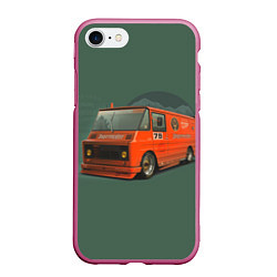 Чехол iPhone 7/8 матовый Jagermeister, цвет: 3D-малиновый