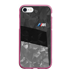 Чехол iPhone 7/8 матовый BMW: Black Design, цвет: 3D-малиновый