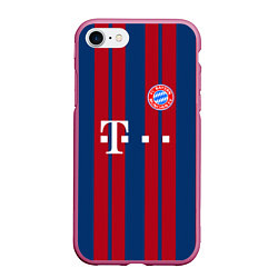 Чехол iPhone 7/8 матовый Bayern FC: Original 2018, цвет: 3D-малиновый