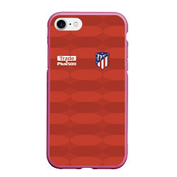 Чехол iPhone 7/8 матовый Atletico Madrid: Red Ellipse, цвет: 3D-малиновый