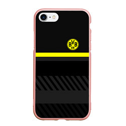 Чехол iPhone 7/8 матовый FC Borussia 2018 Original #3, цвет: 3D-светло-розовый