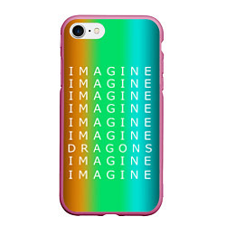 Чехол iPhone 7/8 матовый Evolve Colour, цвет: 3D-малиновый