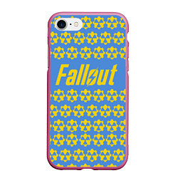 Чехол iPhone 7/8 матовый Fallout: Danger Radiation, цвет: 3D-малиновый