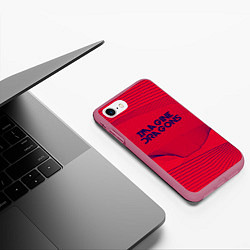 Чехол iPhone 7/8 матовый Imagine Dragons: Violet Stereo, цвет: 3D-малиновый — фото 2