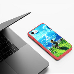 Чехол iPhone 7/8 матовый Z-Link цвета 3D-красный — фото 2