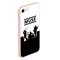 Чехол iPhone 7/8 матовый Muse B&W, цвет: 3D-светло-розовый — фото 2